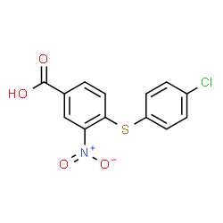 ChemSpider 2D Image | 4-[(4-chlorophenyl)thio]-3-nitrobenzoic acid | C13H8ClNO4S
