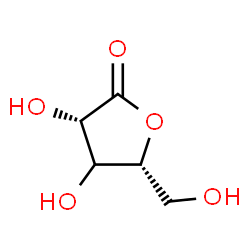 ChemSpider 2D Image | (3S,5R)-3,4-Dihydroxy-5-(hydroxymethyl)dihydro-2(3H)-furanone (non-preferred name) | C5H8O5