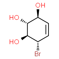 ChemSpider 2D Image | (1S,2R,3S,6S)-6-Bromo-4-cyclohexene-1,2,3-triol | C6H9BrO3
