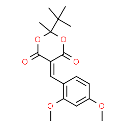 ChemSpider 2D Image | 5-(2,4-Dimethoxybenzylidene)-2-methyl-2-(2-methyl-2-propanyl)-1,3-dioxane-4,6-dione | C18H22O6