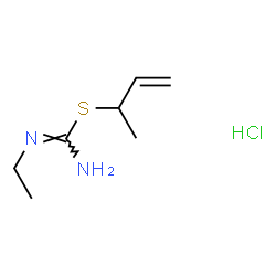 ChemSpider 2D Image | 3-Buten-2-yl N'-ethylcarbamimidothioate hydrochloride (1:1) | C7H15ClN2S