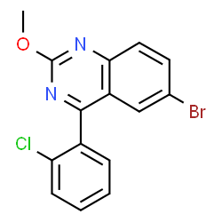 ChemSpider 2D Image | 6-Bromo-4-(2-chlorophenyl)-2-methoxyquinazoline | C15H10BrClN2O