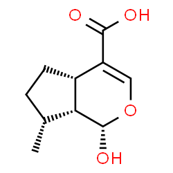 ChemSpider 2D Image | (1S,4aS,7aR)-1-Hydroxy-7-methyl-1,4a,5,6,7,7a-hexahydrocyclopenta[c]pyran-4-carboxylic acid | C10H14O4