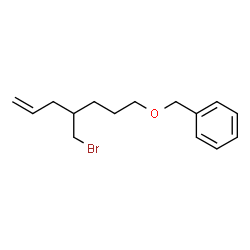 ChemSpider 2D Image | ({[4-(Bromomethyl)-6-hepten-1-yl]oxy}methyl)benzene | C15H21BrO