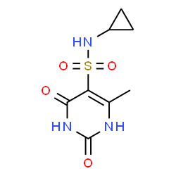 ChemSpider 2D Image | 5-pyrimidinesulfonamide, N-cyclopropyl-2,4-dihydroxy-6-methyl- | C8H11N3O4S