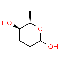 ChemSpider 2D Image | (5R,6R)-6-Methyltetrahydro-2H-pyran-2,5-diol | C6H12O3