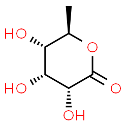 ChemSpider 2D Image | (3R,4R,5S,6R)-3,4,5-Trihydroxy-6-methyltetrahydro-2H-pyran-2-one (non-preferred name) | C6H10O5