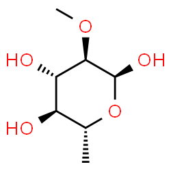 ChemSpider 2D Image | 6-Deoxy-2-O-methyl-alpha-D-glucopyranose | C7H14O5