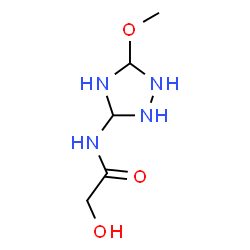 ChemSpider 2D Image | 2-Hydroxy-N-(5-methoxy-1,2,4-triazolidin-3-yl)acetamide | C5H12N4O3
