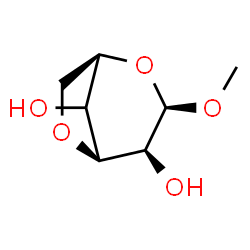 ChemSpider 2D Image | Methyl (4xi)-3,6-anhydro-beta-D-lyxo-hexopyranoside | C7H12O5