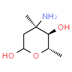 ChemSpider 2D Image | 3-Amino-2,3,6-trideoxy-3-methyl-L-ribo-hexopyranose | C7H15NO3