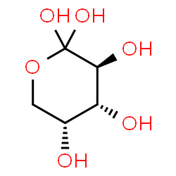 ChemSpider 2D Image | (3S,4R,5R)-Tetrahydro-2H-pyran-2,2,3,4,5-pentol (non-preferred name) | C5H10O6