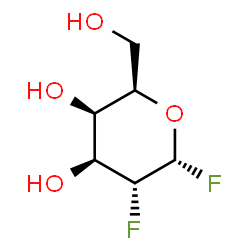 ChemSpider 2D Image | 2-Deoxy-2-fluoro-alpha-D-galactopyranosyl fluoride | C6H10F2O4