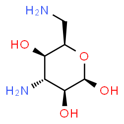 ChemSpider 2D Image | 3,6-Diamino-3,6-dideoxy-beta-D-idopyranose | C6H14N2O4
