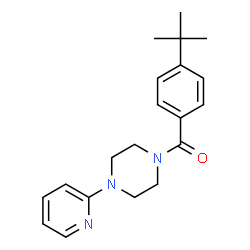 ChemSpider 2D Image | [4-(2-Methyl-2-propanyl)phenyl][4-(2-pyridinyl)-1-piperazinyl]methanone | C20H25N3O