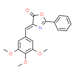 ChemSpider 2D Image | (4Z)-2-Phenyl-4-(3,4,5-trimethoxybenzylidene)-1,3-oxazol-5(4H)-one | C19H17NO5