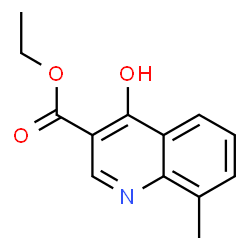 ChemSpider 2D Image | Ethyl 4-hydroxy-8-methyl-3-quinolinecarboxylate | C13H13NO3