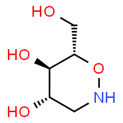 ChemSpider 2D Image | (4S,5R,6S)-6-(Hydroxymethyl)-1,2-oxazinane-4,5-diol | C5H11NO4