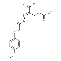 ChemSpider 2D Image | (2E)-2-{[(4-Methoxyphenoxy)acetyl]hydrazono}pentanedioate | C14H14N2O7