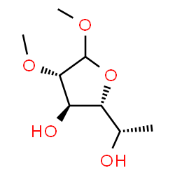 ChemSpider 2D Image | Methyl 6-deoxy-2-O-methyl-L-galactofuranoside | C8H16O5