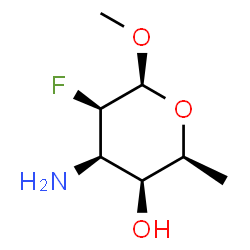 ChemSpider 2D Image | Methyl 3-amino-2,3,6-trideoxy-2-fluoro-beta-L-talopyranoside | C7H14FNO3