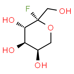 ChemSpider 2D Image | beta-D-Fructopyranosyl fluoride | C6H11FO5