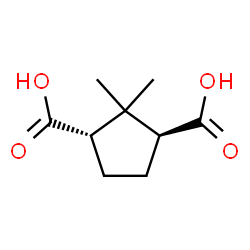 ChemSpider 2D Image | (1S,3S)-2,2-Dimethyl-1,3-cyclopentanedicarboxylic acid | C9H14O4