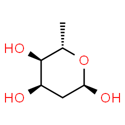 ChemSpider 2D Image | 2,6-Dideoxy-alpha-L-ribo-hexopyranose | C6H12O4