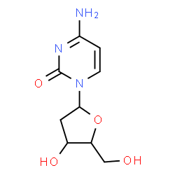 ChemSpider 2D Image | 4-Amino-1-(2-deoxypentofuranosyl)pyrimidin-2(1H)-on | C9H13N3O4