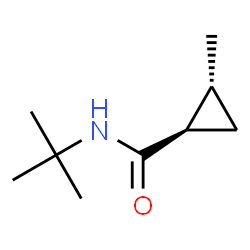 ChemSpider 2D Image | (1R,2R)-2-Methyl-N-(2-methyl-2-propanyl)cyclopropanecarboxamide | C9H17NO