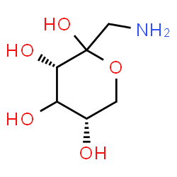 ChemSpider 2D Image | (4xi)-1-Amino-1-deoxy-L-erythro-hex-2-ulopyranose | C6H13NO5