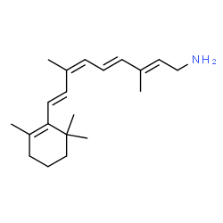 ChemSpider 2D Image | (2E,4E,6Z,8E)-3,7-Dimethyl-9-(2,6,6-trimethyl-1-cyclohexen-1-yl)-2,4,6,8-nonatetraen-1-amine | C20H31N