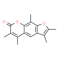 ChemSpider 2D Image | 2,3,5,6,9-Pentamethyl-7H-furo[3,2-g]chromen-7-one | C16H16O3