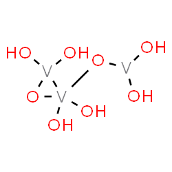 ChemSpider 2D Image | dihydroxy-[(2,2,3,3-tetrahydroxy-1-oxa-2$l^{5},3$l^{4}-divanadacycloprop-2-yl)oxy]vanadium | H6O8V3