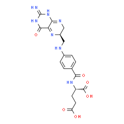ChemSpider 2D Image | N-[4-({[(6R)-2-Amino-4-oxo-3,4,6,7-tetrahydro-6-pteridinyl]methyl}amino)benzoyl]-L-glutamic acid | C19H21N7O6