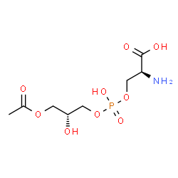 ChemSpider 2D Image | O-{[(2R)-3-Acetoxy-2-hydroxypropoxy](hydroxy)phosphoryl}-L-serine | C8H16NO9P