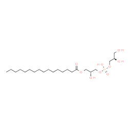 ChemSpider 2D Image | (2R)-3-({[(2R)-2,3-Dihydroxypropoxy](hydroxy)phosphoryl}oxy)-2-hydroxypropyl palmitate | C22H45O9P