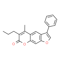 ChemSpider 2D Image | 5-Methyl-3-phenyl-6-propyl-7H-furo[3,2-g]chromen-7-one | C21H18O3