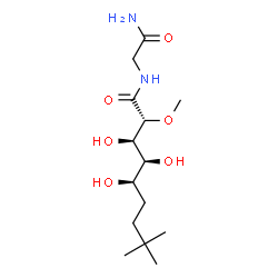 ChemSpider 2D Image | (2R,3R,4S,5R)-N-(2-Amino-2-oxoethyl)-3,4,5-trihydroxy-2-methoxy-8,8-dimethylnonanamide | C14H28N2O6