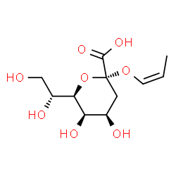 ChemSpider 2D Image | (1Z)-1-Propen-1-yl (6R)-3-deoxy-6-[(1R)-1,2-dihydroxyethyl]-beta-L-erythro-hex-2-ulopyranosidonic acid | C11H18O8