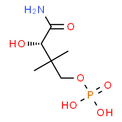 ChemSpider 2D Image | (3S)-4-Amino-3-hydroxy-2,2-dimethyl-4-oxobutyl dihydrogen phosphate | C6H14NO6P