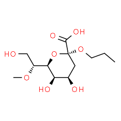 ChemSpider 2D Image | Propyl (6S)-3-deoxy-6-[(1R)-2-hydroxy-1-methoxyethyl]-beta-L-erythro-hex-2-ulopyranosidonic acid | C12H22O8