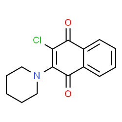 ChemSpider 2D Image | 2-CHLORO-3-PIPERIDINO-1,4-NAPHTHOQUINONE | C15H14ClNO2