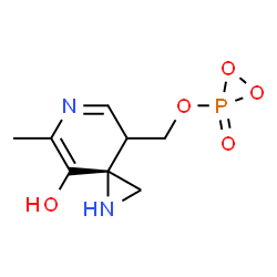 ChemSpider 2D Image | (3R)-5-Methyl-8-{[(3-oxido-3-dioxaphosphiranyl)oxy]methyl}-1,6-diazaspiro[2.5]octa-4,6-dien-4-ol | C8H11N2O5P