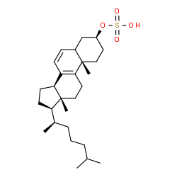 ChemSpider 2D Image | (3beta)-Cholesta-6,8-dien-3-yl hydrogen sulfate | C27H44O4S