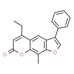 ChemSpider 2D Image | 5-Ethyl-9-methyl-3-phenyl-7H-furo[3,2-g]chromen-7-one | C20H16O3