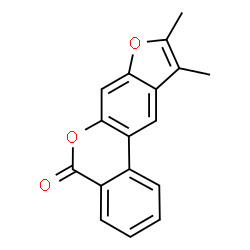 ChemSpider 2D Image | 9,10-Dimethyl-5H-benzo[c]furo[3,2-g]chromen-5-one | C17H12O3