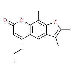 ChemSpider 2D Image | 2,3,9-Trimethyl-5-propyl-7H-furo[3,2-g]chromen-7-one | C17H18O3