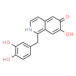 ChemSpider 2D Image | 1-(3,4-Dihydroxybenzyl)-7-hydroxy-6(2H)-isoquinolinone | C16H13NO4