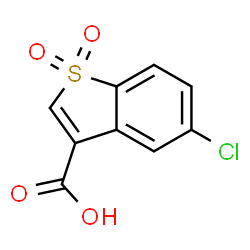 ChemSpider 2D Image | 5-Chloro-1-benzothiophene-3-carboxylic acid 1,1-dioxide | C9H5ClO4S